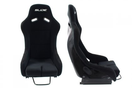 Fotel sportowy SLIDE R1 material Black L