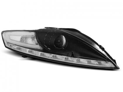 Přední světla Devil Eyes s LED Ford Mondeo 07-10 černá LED blinkr