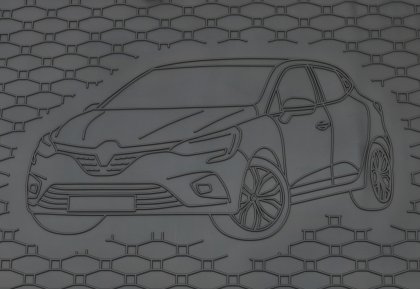 Gumová vana do kufru - RENAULT Clio V Hatchback 2019- (s vyobrazením vozu)