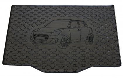 Gumová vana do kufru - SUZUKI Swift Hatchback 2017- (s vyobrazením vozu)