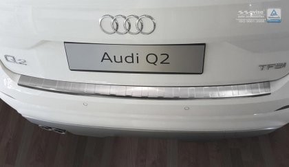Nerezová ochranná lišta zadního nárazníku Audi Q2 2016-