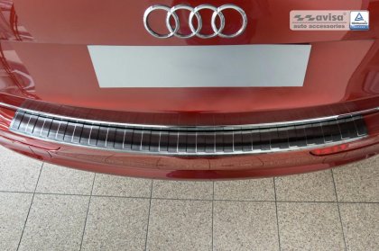 Nerezová ochranná lišta zadního nárazníku Audi Q5 grafotová 2008-2016