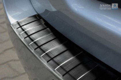 Nerezová ochranná lišta zadního nárazníku BMW 5 F11 TOURING žebrovaná grafitová 2010-2017