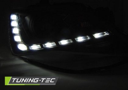 Přední světla LED dením světlem SEAT Ibiza 6J 12- černá