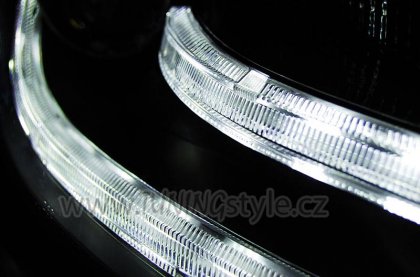 Přední světla s LED denními světly TubeLight Audi A4 B8 08-11 černá