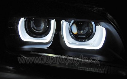 Přední světla U-LED BAR denní světla BMW X1 E84 xenon černá 12-14