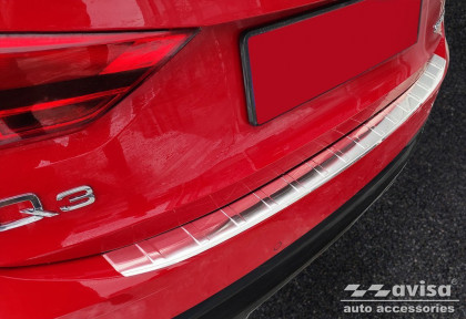 Nerezová ochranná lišta zadního nárazníku Audi Q3 II Sportback 2019- stříbrná
