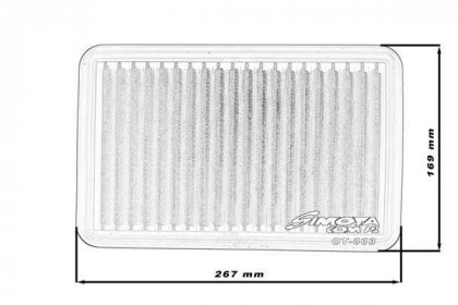 Sportovní vzduchový filtr SIMOTA OT003 267X169mm