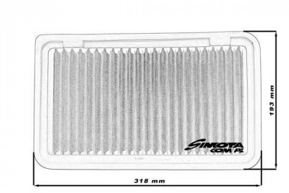 Sportovní vzduchový filtr SIMOTA OT007 318X193mm