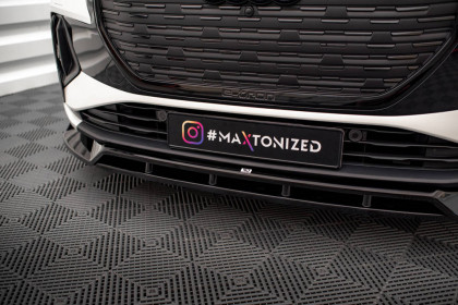 Spojler pod nárazník lipa V.2 Audi Q4 e-tron Sportback Mk1 černý lesklý plast