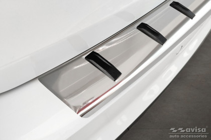 Nerezová ochranná lišta zadního nárazníku Strong edition pro AUDI A4 B9 Avant /S -line 2015- stříbrná 
