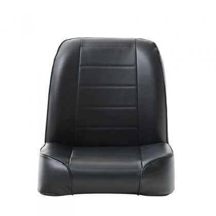 Front seat without headrest low back bucket Black Vinyl Smittybilt