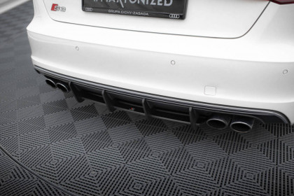 Spoiler zadního nárazníku Street pro Audi S3 Sportback / Hatchback 8V černo červený