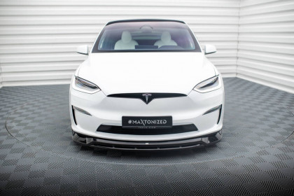 Spojler pod nárazník lipa V.1 Tesla Model X Mk1 Facelift černý lesklý plast