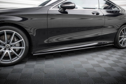 Prahové lišty Mercedes-Benz S Coupe AMG-Line C217 Facelift černý lesklý plast