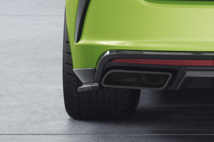 Spoilery pod zadní nárazník - doplněk bočních splitterů - CSR  pro Škoda Octavia 4 RS / RS Plus 2019- Carbon look lesklý