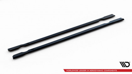 Prahové lišty V.4 Volkswagen Golf R Mk7 černý lesklý plast
