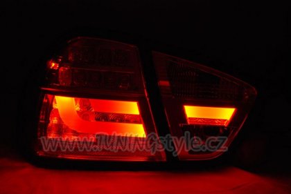 Zadní světla LED BAR BMW E90 05-08 červená/kouřová