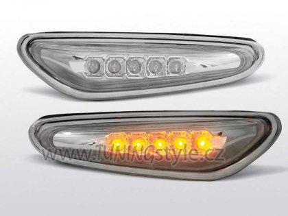 Boční blinkry LED BMW E46 01-05 chromové