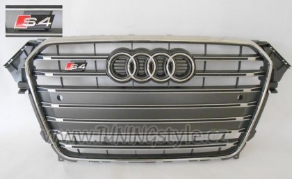 Maska Audi A4 S4 B8 12- Platinum Grey/Chrom