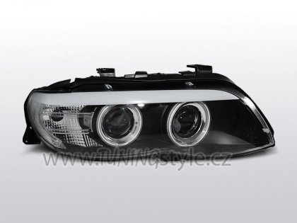 Přední světla angel eyes CCFL BMW X5 E53 03-06 xenon D2S černá