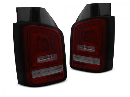 Zadní světla LED BAR s LED s SEQ blinkrem VW T5 03-09 červená/kouřová