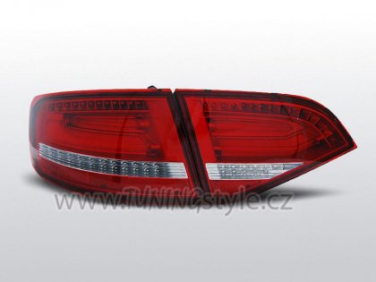 Zadní světla LED Lightbar AUDI A4 B8 avant 08-11 červená/chrom