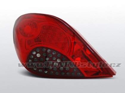 Zadní světla LED - Peugeot 207 červená