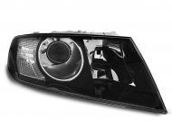 Přední světla čirá Škoda Octavia II 04-09 černá/chrom