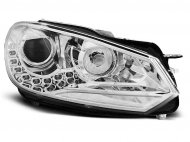 Přední světla s denními světly RL VW Golf VI / 6 chrom