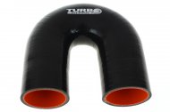 Silikonové koleno 180st TurboWorks Pro Black 70mm