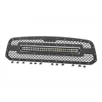 Mesh grille with 30" dual row LED light bar Black Series Rough Country
