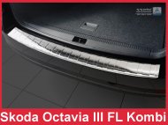 Nerezová ochranná lišta zadního nárazníku Škoda Octavia III FL 16-19 Kombi chromová