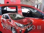 Protiprůvanové plexi, ofuky skel - Kia Picanto III 5dv 17- (+zadní)