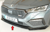 Rieger lipa pod přední nárazník pro Škoda Octavia IV RS NX combi, 07/20-, plast ABS lakovaný do č...