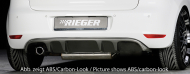 Rieger tuning vložka zadního nárazníku pro Volkswagen Golf 6 3/5-dv, plast ABS Carbon look, pro o...