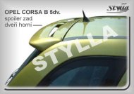 Spoiler zadní dveří horní,křídlo Stylla Opel Corsa B 5dv. 93-00