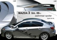 Spoiler zadní kapoty, křídlo Stylla - Mazda 3 sedan 09-