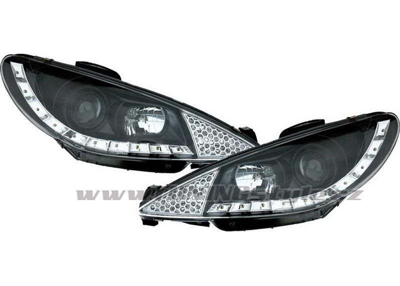 Přední světla Devil Eyes Peugeot 206 9803 černé TuningStyle.cz