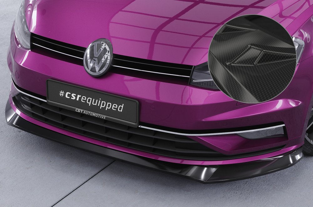 Spoiler pod přední nárazník CSR CUP - VW Golf 7 17- - carbon look