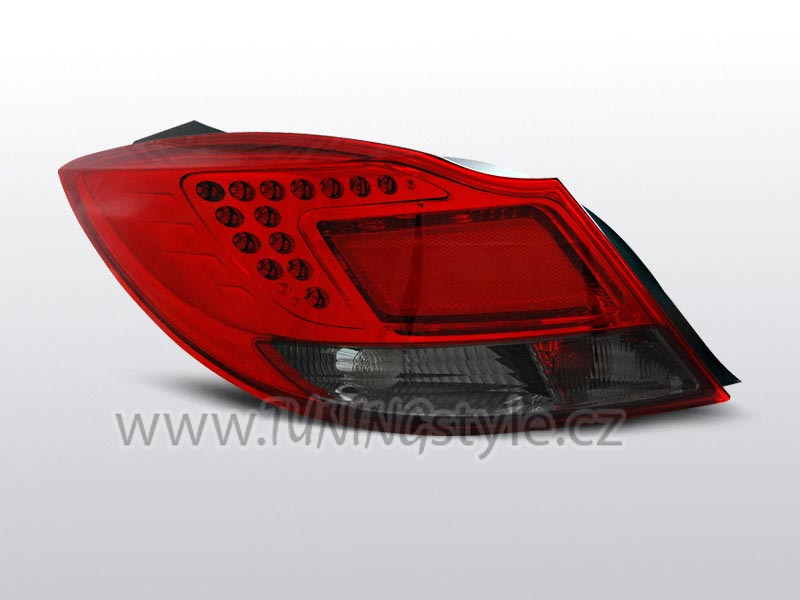 Zadní světla LED Opel Insignia 4dv. 08 červená/kouřová TuningStyle.cz