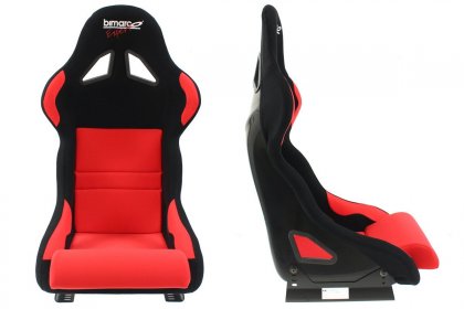 Fotel Sportowy Bimarco Expert II Welur Black/Red FIA