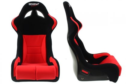 Fotel Sportowy Bimarco Futura Welur Black/Red FIA