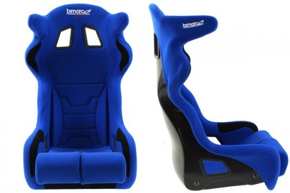 Fotel Sportowy Bimarco Grip Welur Blue/Black HANS FIA