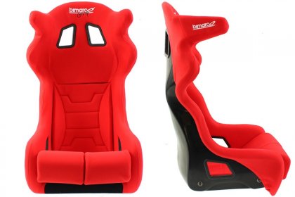 Fotel Sportowy Bimarco Grip Welur Red HANS FIA