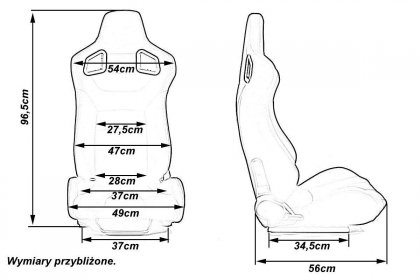 Fotel sportowy GLOCK Welur Black