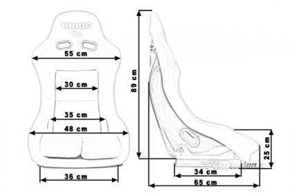 Fotel sportowy GTR Medium Welur Bride Black