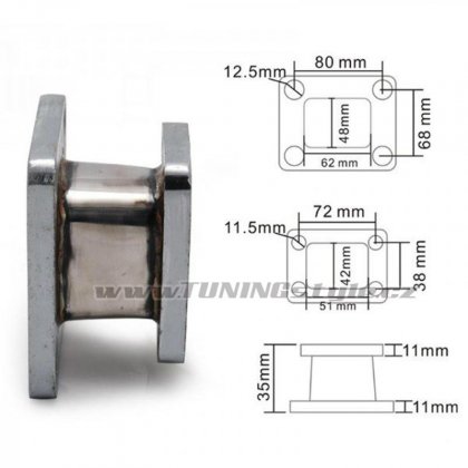 Adaptér turba  T25-T4