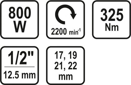 Elektrický rázový utahovák 800W ,325Nm
