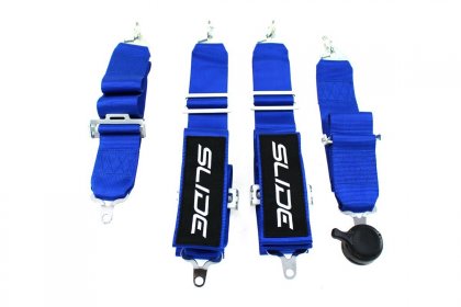 Pasy sportowe SLIDE Qucik 4p 3" Blue